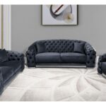 L3925 - Hilton 3 pc living set - Black