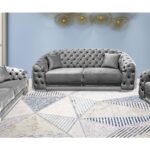 L3925 - Hilton 3 pc living set - Dark Grey