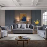 L1725 - CHANEL 3 pc living set Silver