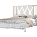 B1391 - CRYSTAL - King Bed - WHITE