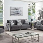L5725 - DIANA 3 pc living set dark grey
