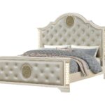B1291 - JASMINE - King Bed - GOLD BEIGE