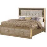 Medusa King Bed Gold
