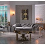 L6725 - VANESSA 3 pc living set - LIGHT GREY