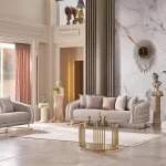 CONCORD Beige&Gold Sofa Set (3+2+1)