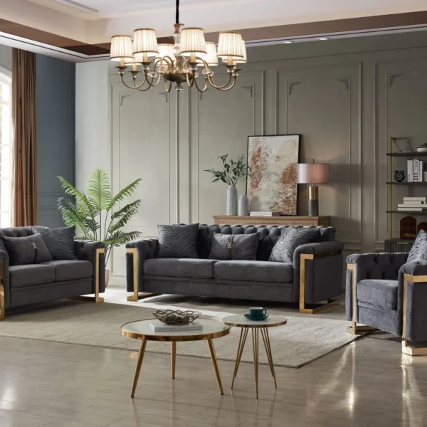 313 – SOFA SET – GREY