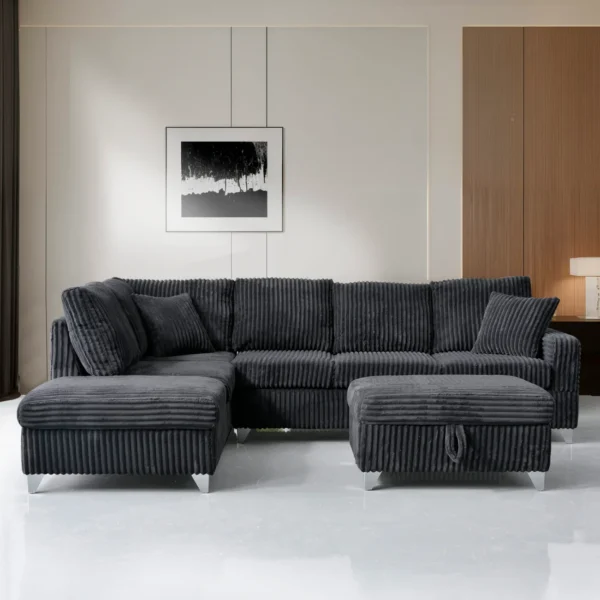 3620 – SECTIONAL SET – BLACK