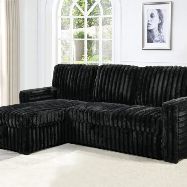 6376 – SECTIONAL SET – BLACK