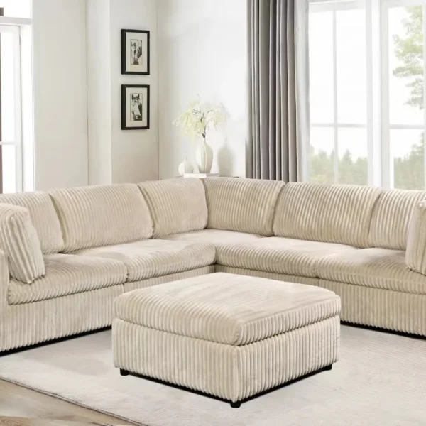 3. 6536 – SECTIONAL SOFA- BEIGE