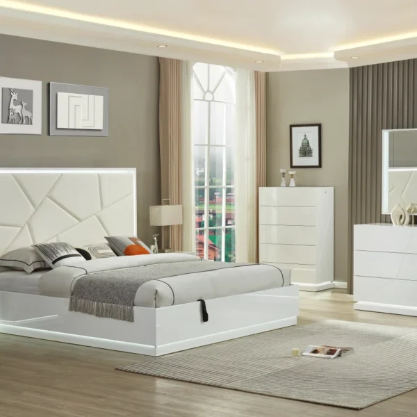 9721 -BEDROOM SET – WHITE