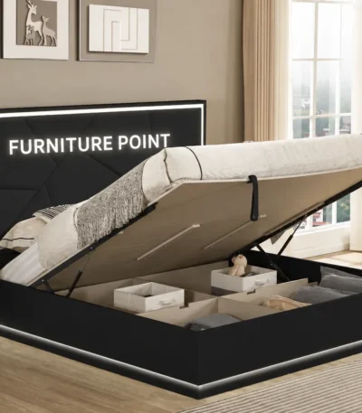 Black Lift-Top Bedroom Set