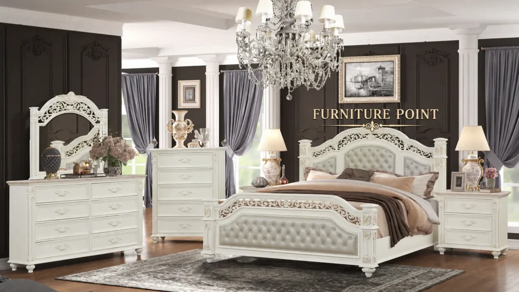 Florida Antique White Bedroom Set