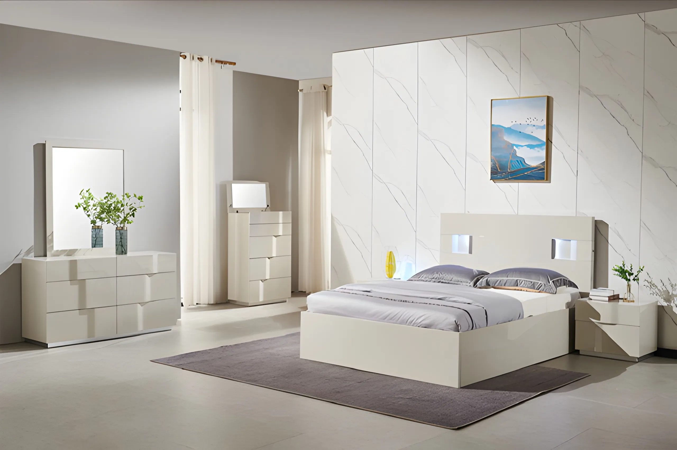 Grey Lift-top Bedroom Set Grey Lift-Top Bedroom Set