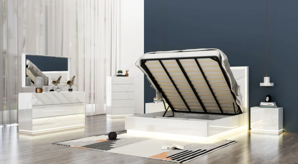 Richmond White Lift-Top Bedroom Set
