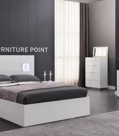 White Lift-Top Bedroom Set